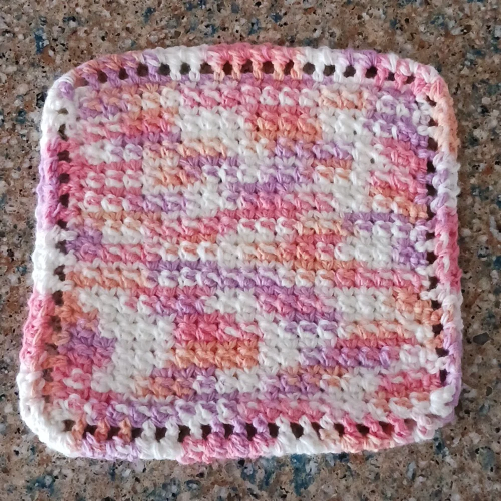 Hostess Set 5 dishcloths 3 scrubbies crochet handmade Purple Pink Spring